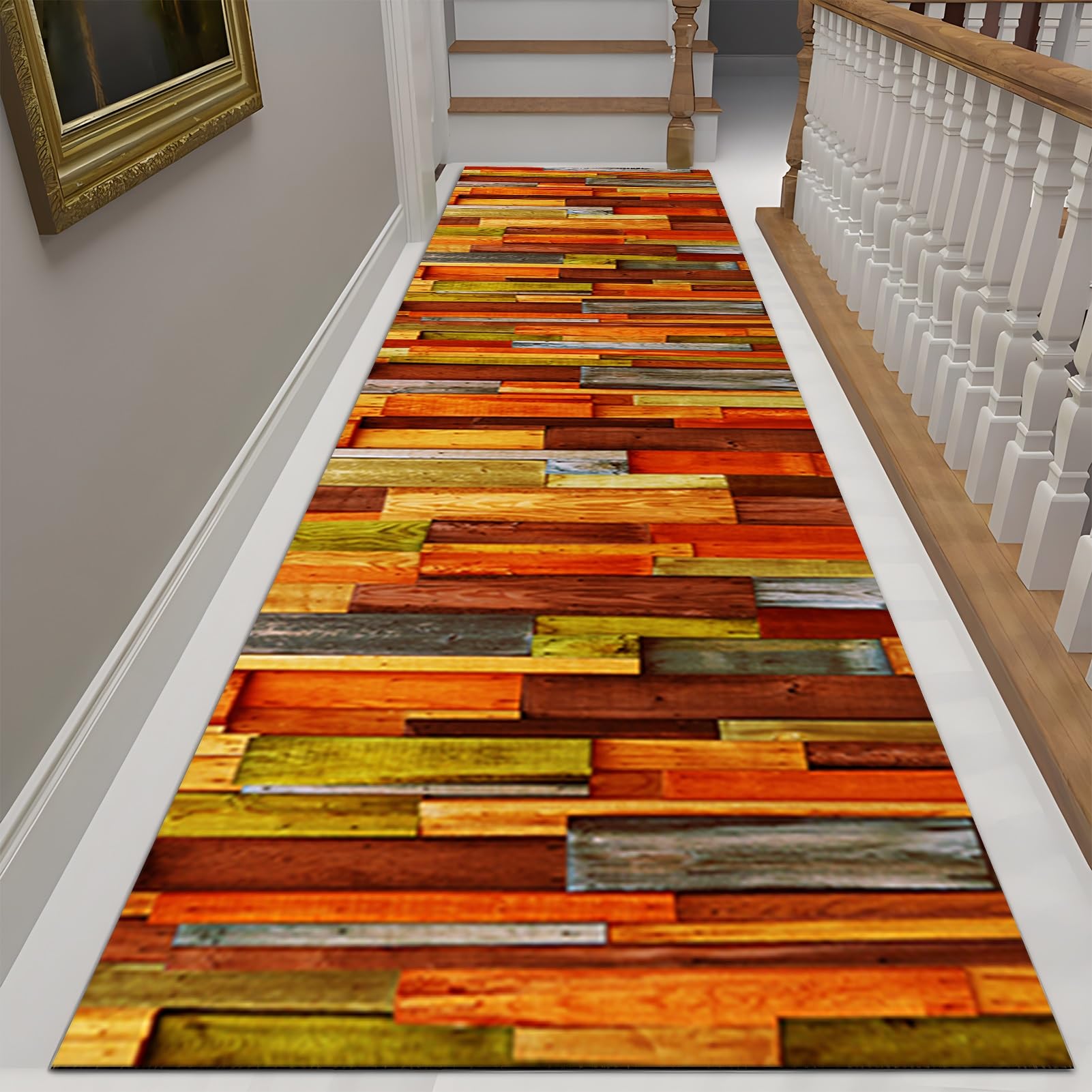 Hamankim Contemporary Runner Rug for Hallway, 1m 150cm 2m 250cm 3m 350cm 4m 5m 6m Extra Long Carpets, Hall Stairs Narrow Carpet Runners for Corridor Kitchen Living Room (Size : 80×250cm/2.6ft×8.2ft)