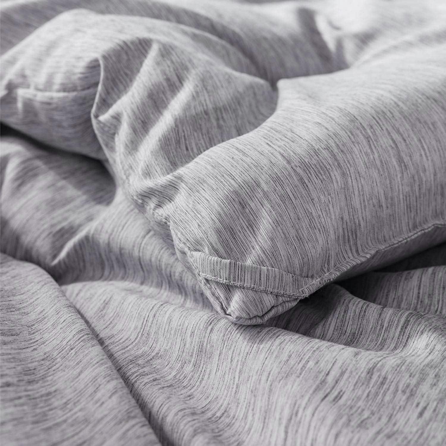 Bedsure Twin/Twin XL Comforter Set - Grey Comforter Twin Extra Long, Soft Bedding for All Seasons, Cationic Dyed Bedding Set, 2 Pieces, 1 Comforter (68"x88") and 1 Pillow Sham (20"x26"+2")