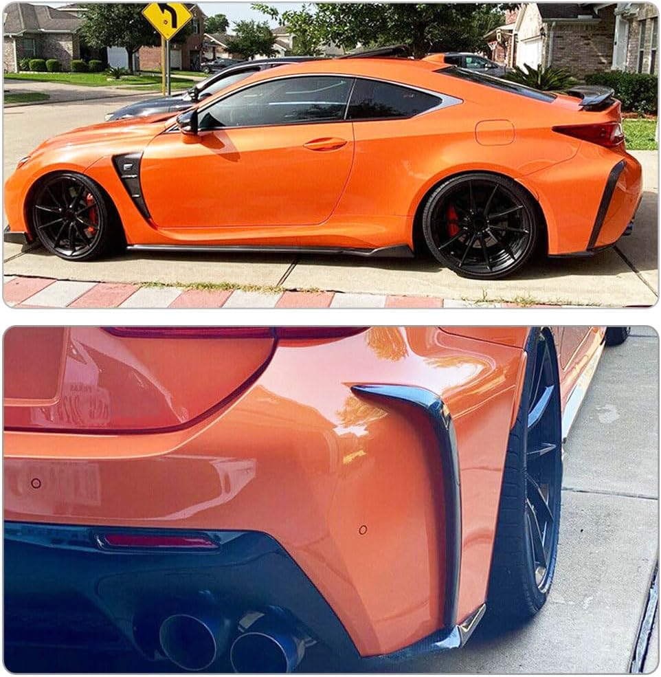 Carbon Fiber Rear Bumper Vent Fit for Lexus RC F Coupe 2015-2018 Rear Bumper Splitter Fin Side Trim Vent Factory Outlet
