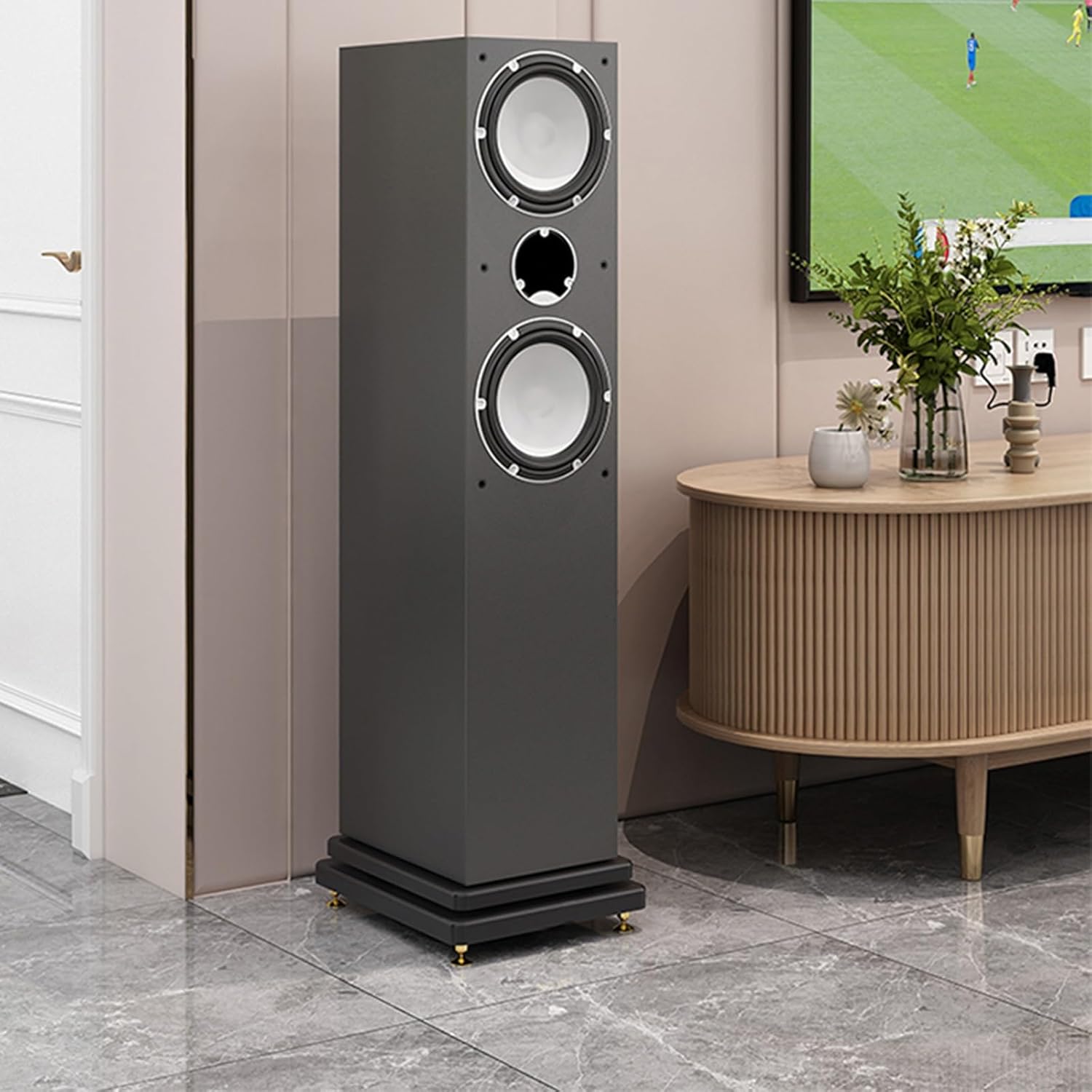 Modern Wooden Stereo Rack HiFi Amplifier Media Stand, Rack/Audio-Video Shelving Display Stand, for Living Room Recording Gaming Room Music Studio(35 * 40cm/13.8 * 15.7in)