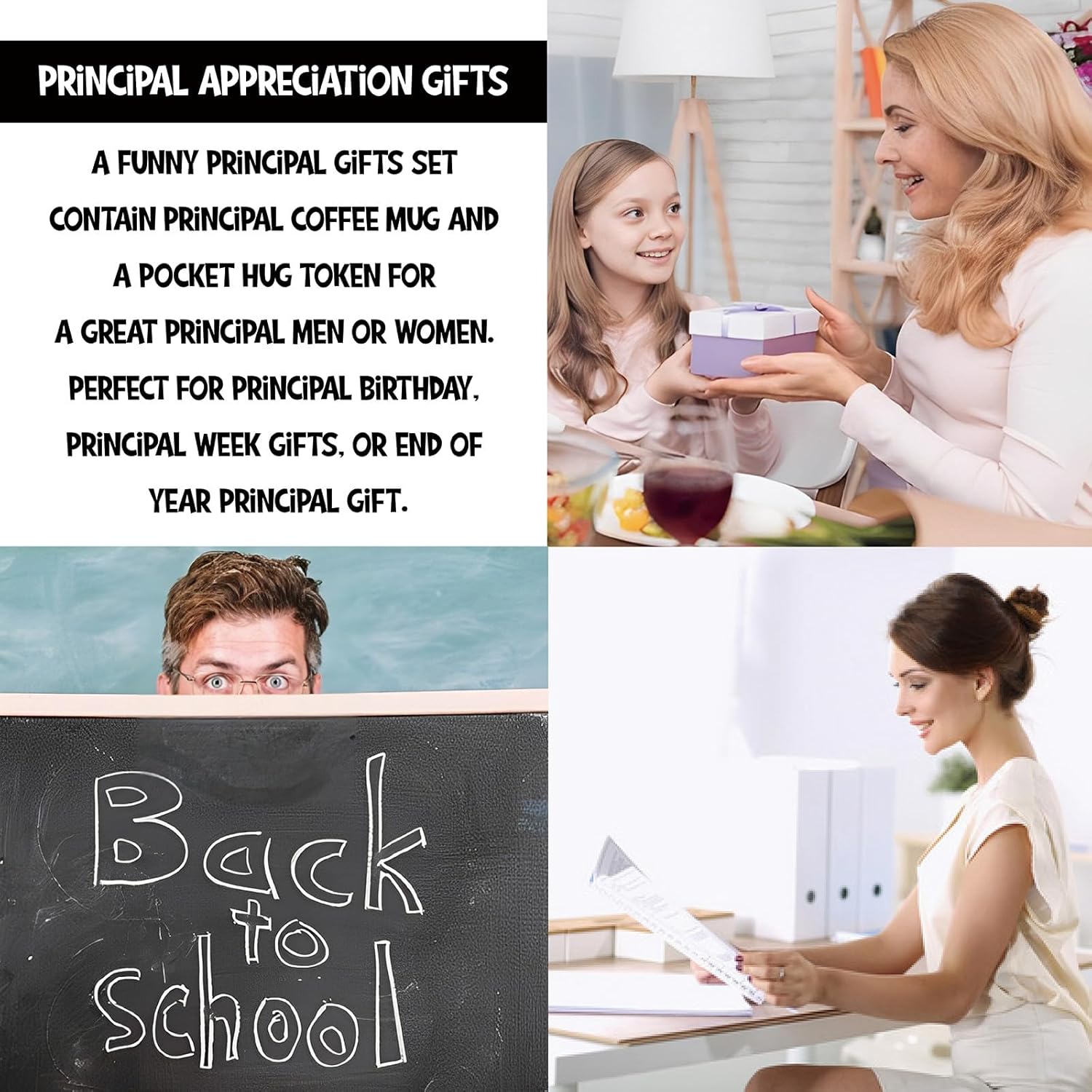 Principal Gifts Funny, Being Principal is Easy Mug 11oz Ceramic, A Truly Great Principal is Hard to Find Pocket Hug Token, End of Year Principal Gift, Appreciation Gift for Principal Day Christmas - Image 4