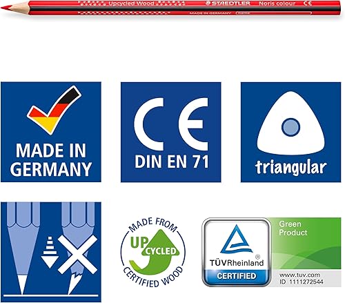 Miniatura 5 de STAEDTLER 187 C12P1 Noris - Lápices de color (mayor resistencia a la rotura, forma triangular, diseño atractivo, superficie suave ergonómica,