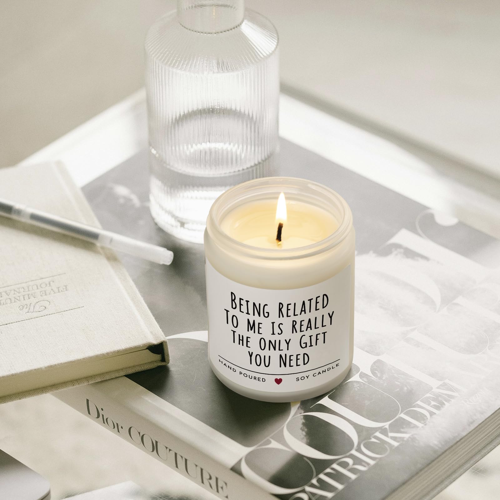 Funny Gifts for Brother Fathers Day, Brother Birthday Gifts, Brothers Gift from Sister, Soy Wax Lavender Candles for Siblings, Sister, Nephew, Friends