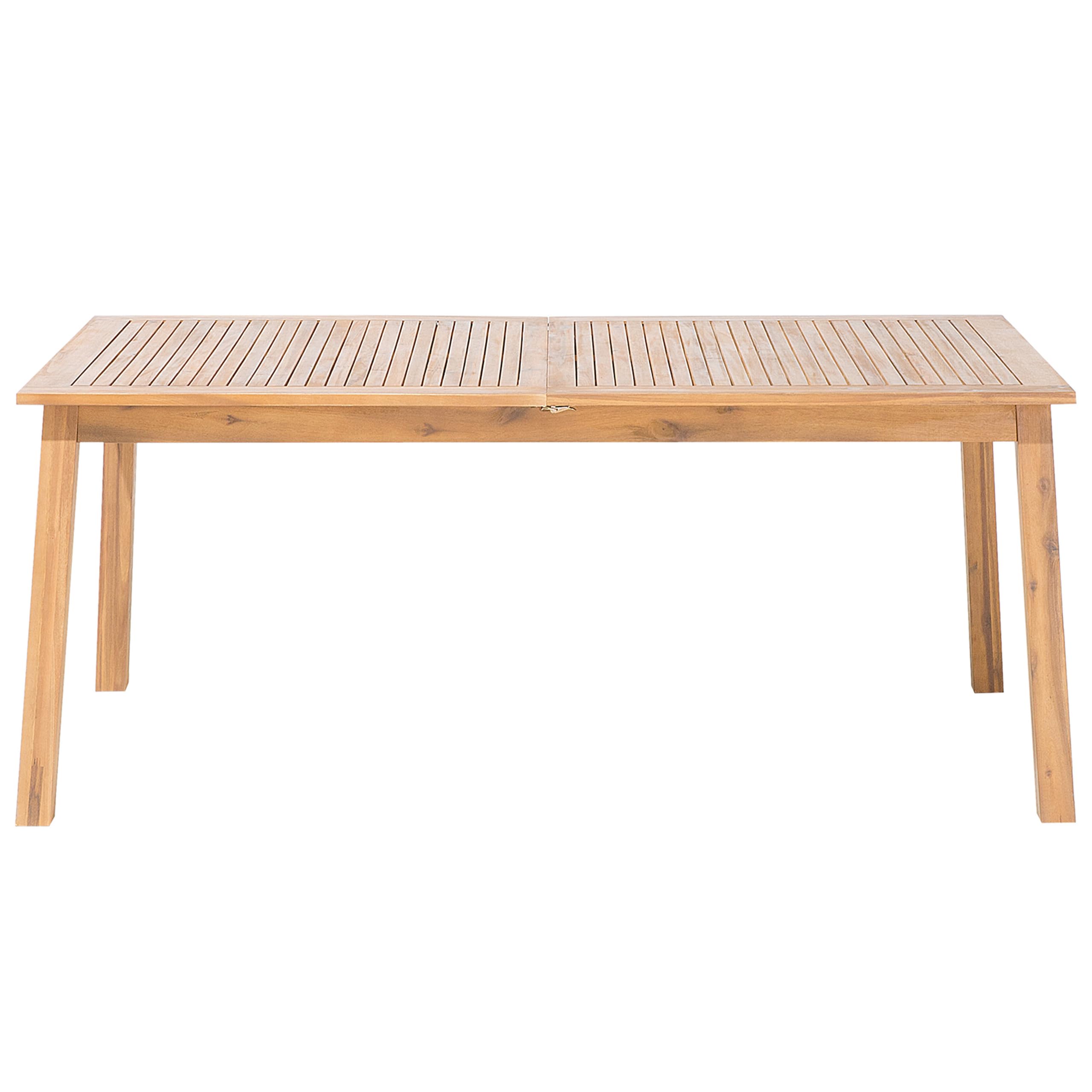 Klasyczny stół ogrodowy rozkładany 180/240 x 100 cm 8-osobowy akacjowy jasnobrązowy Cesana