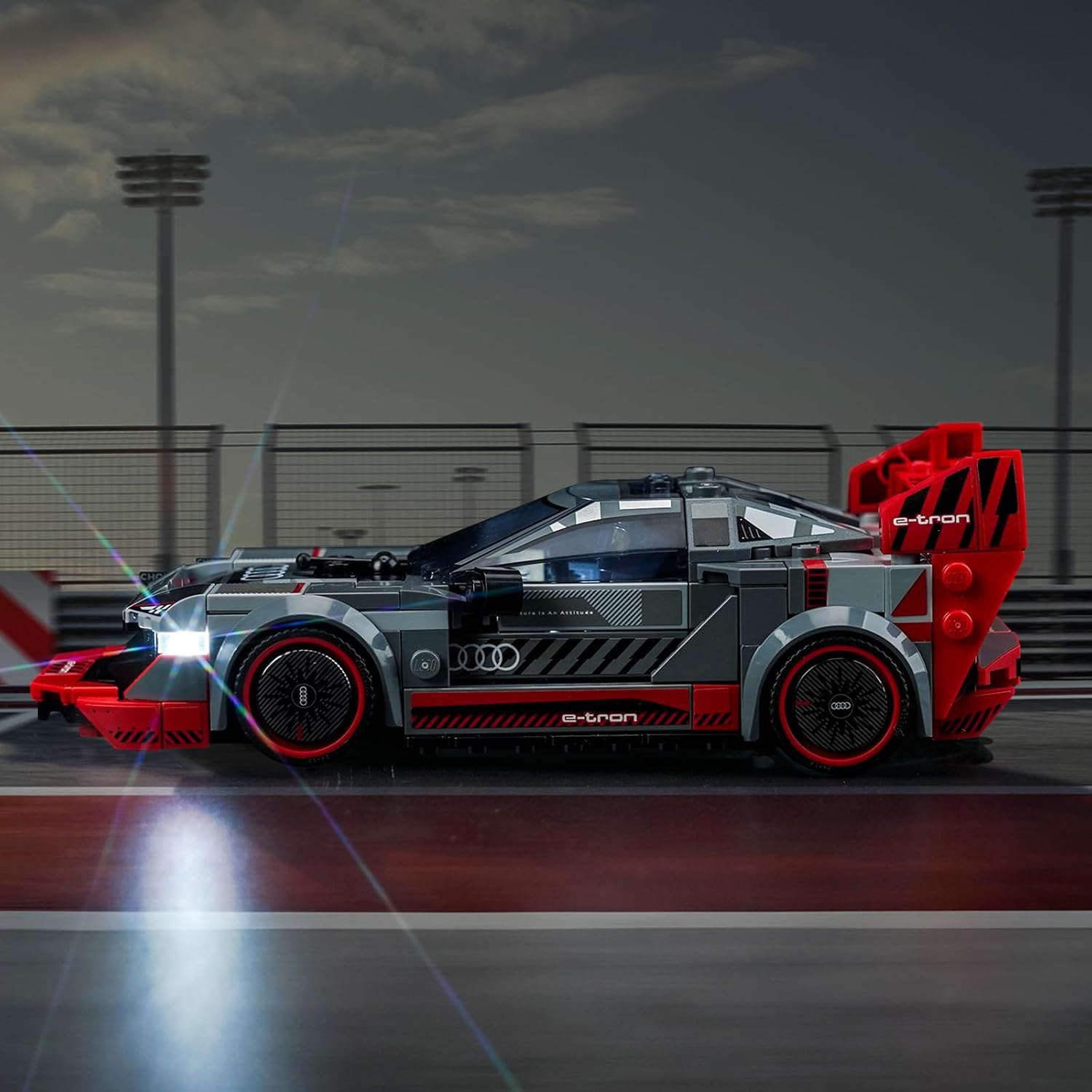 BrickBling LED Lighting Compatible with L-e-g-o Speed Champions Audi S1 e-tron Quattro Race Car; Creative Light kit, Light up Your Audi 76921-No Model