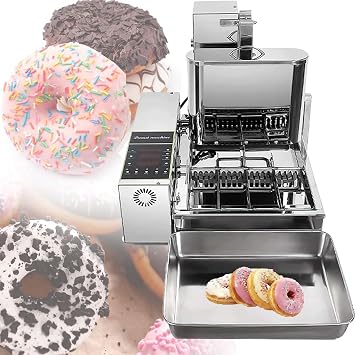 4 Row Automatic Donuts Maker,Commercial Donut Making Machine,Adjustable Temperature Auto Flip,Automatic Forming,304 Stainless Steel Auto Doughnut Fryer,For Dessert Shop