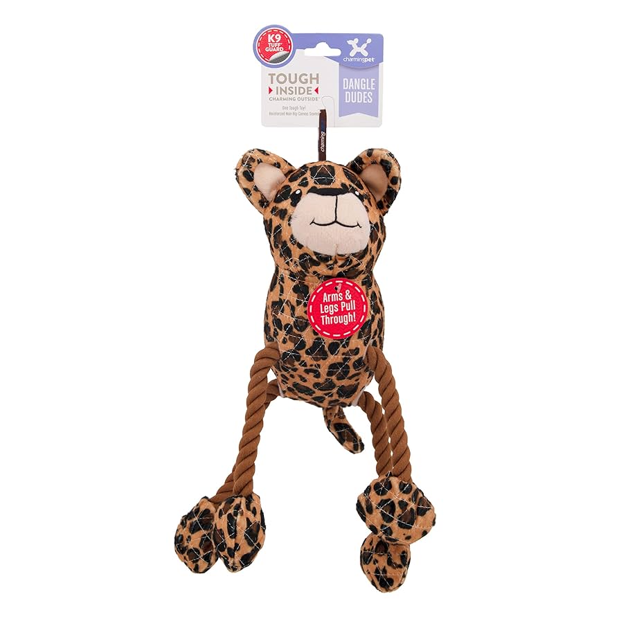 Amazon | Outward Hound Dangle Dudes ヒョウ柄 ぬいぐるみ