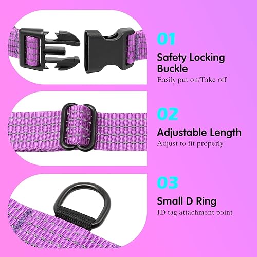 Miniatura 2 de Collar Martingale para perros de entrenamiento, 1 unidad, collares reflectantes ajustables con hebilla, sin tirones, evita que se resbalen para