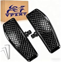 Black Rear Passenger Foot Pegs Floorboards Footrests for Harley Davidson Touring Road King, Road Glide, Electra Glide, Street Glide, Softail Fat Boy, Breakout, Heritage, Street Bob, Dyna