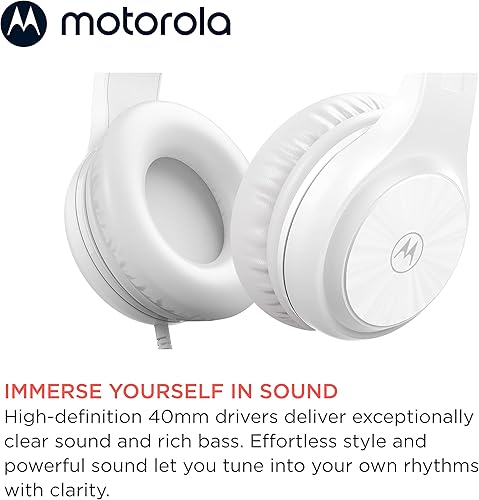 Miniatura 4 de Motorola Sound Moto XT120 - Auriculares con cable con micrófono, control de comando en línea para llamadas, auriculares plegables con cable