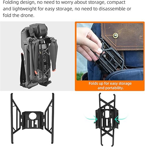 Miniatura 4 de Tren de aterrizaje para DJI Mavic 3 ProMavic 3 Drone Landing Gear Leg Kit de extensión plegable Accesorios no desmontables para Mavic 3Mavic 3 Pro