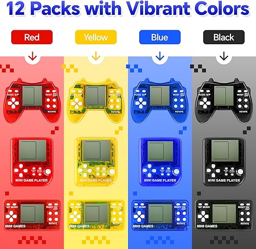 Miniatura 4 de 12 piezas de recuerdos de fiesta de videojuegos, mini juegos de llaveros de juguete de juegos de arcade, regalos a granel, regalos de cumpleaños,