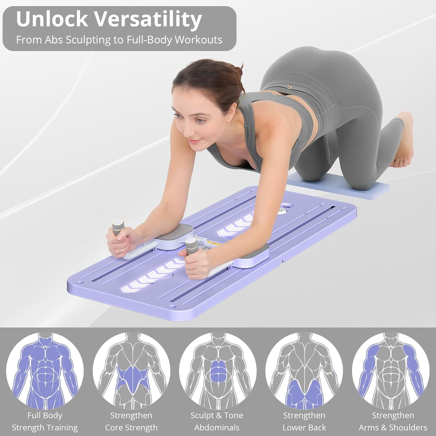 Reformer Pilates Multifonction avec Bandes de Résistance & 10 Exercices Inclus - Appareil Abdominale et Entraînement Complet du Corps pour Gym à Domicile, Pliable et Compact pour Un Rangement Facile