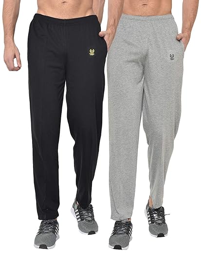 Cotton Blended Multi Color Fashinable Trackpants for Men (Pack of 2)-D10_0002-P
