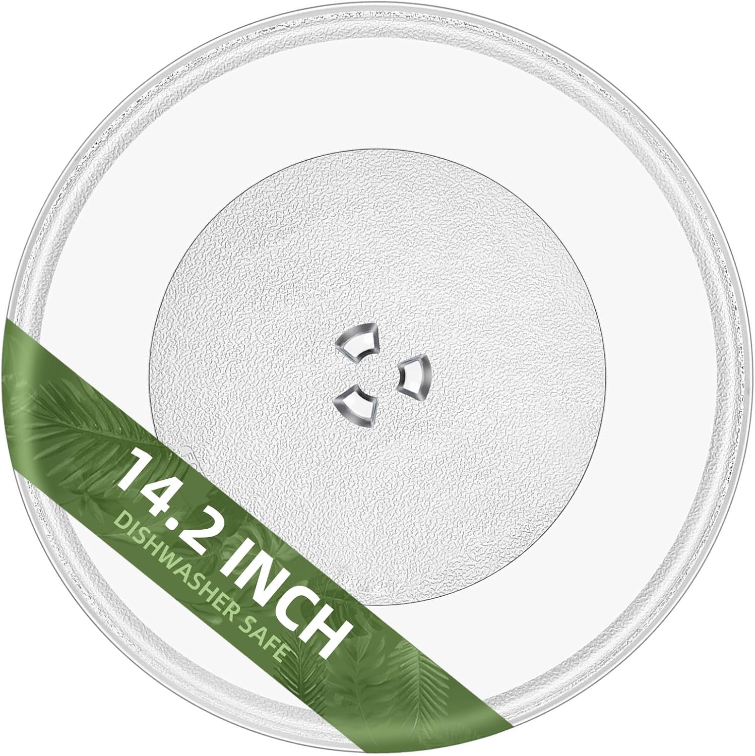 14.2" Microwave Glass Plate for LG Microwave Plate MJS47373304, 14 1/8 Inch Replacement Microwave Glass Plate Compatible with Frigidaire A13804901 14.2" Small Coupler Hole