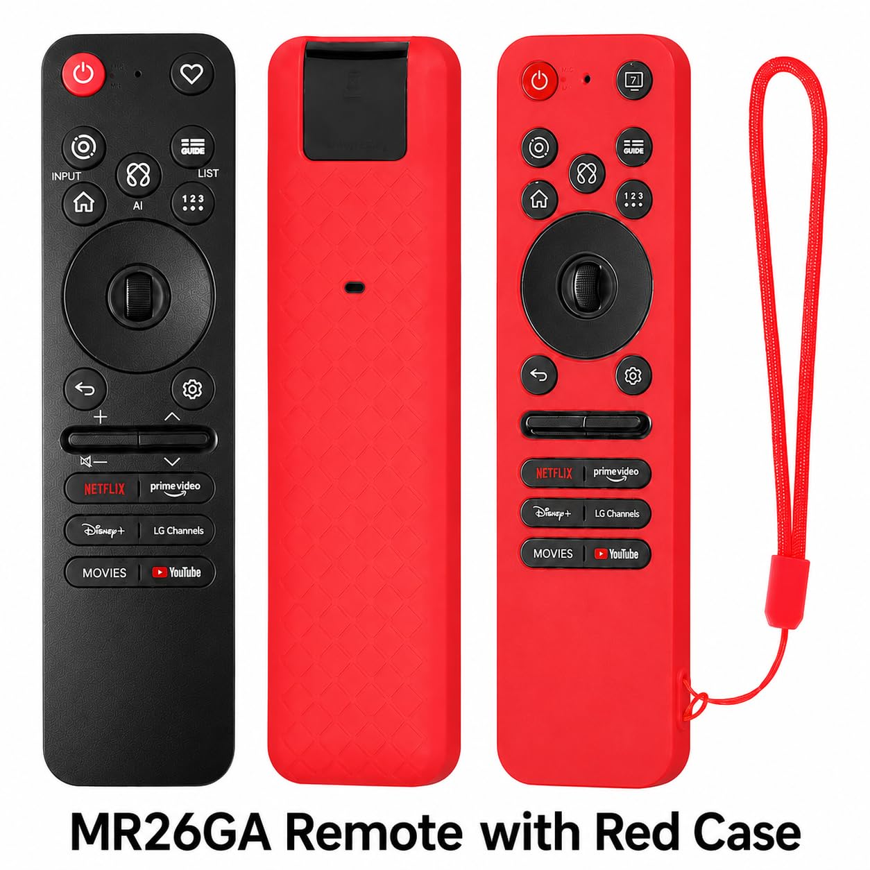 MR26GA Voice Magic Telecomando di ricambio per Smart TV LG 2026 - con custodia protettiva rossa