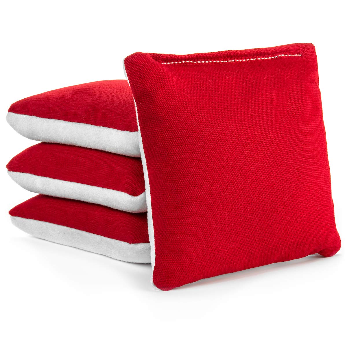 Tailgating Pros Red Royal Blue White Suede Pro-Style Cornhole Bags Two-sided Slick & Stick Resin-filled Suede and Duck Canvas Set of 8 …