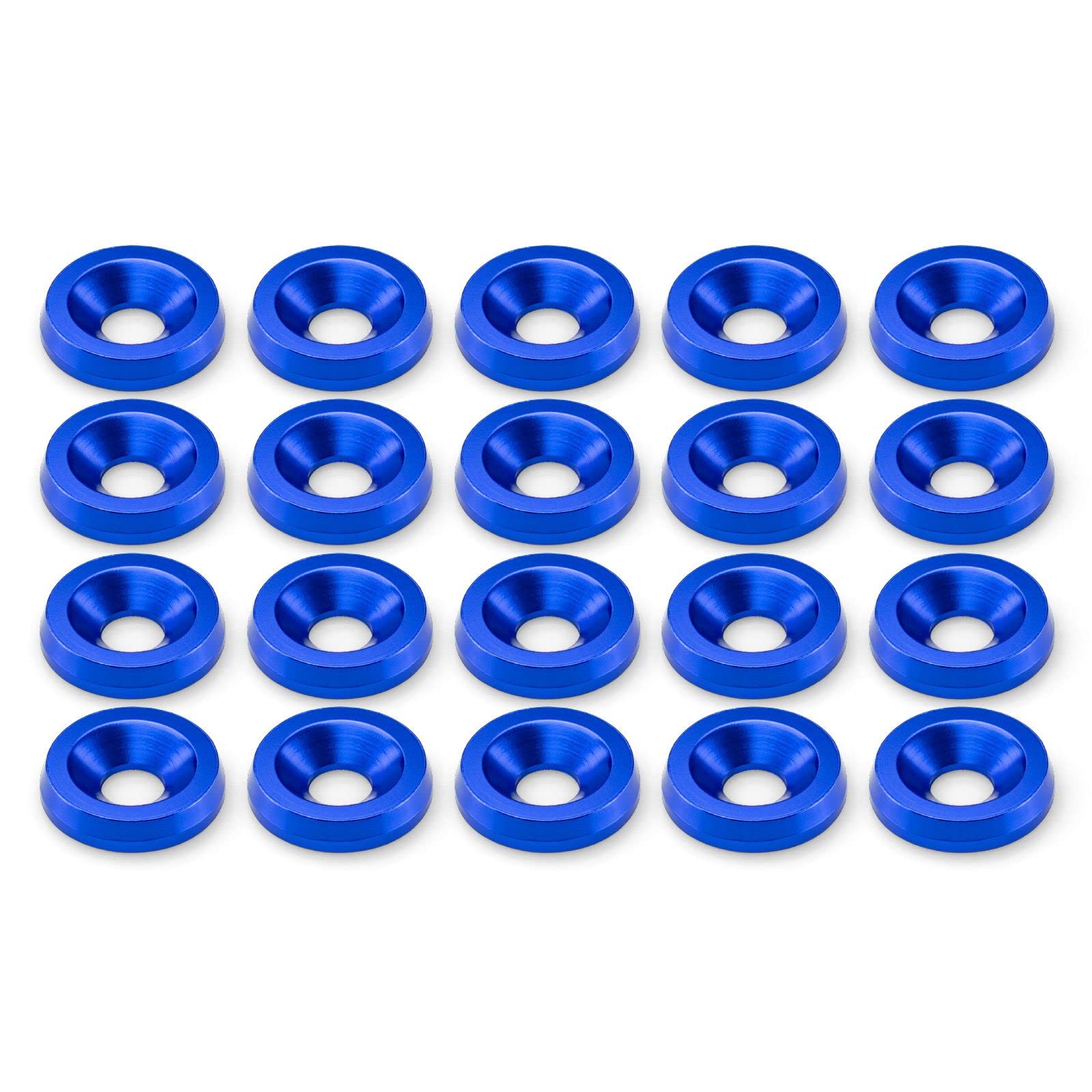 Blue 20pcs Billet Aluminum Bumper/Fender Washer/Bolt Engine Bay - Foto 6