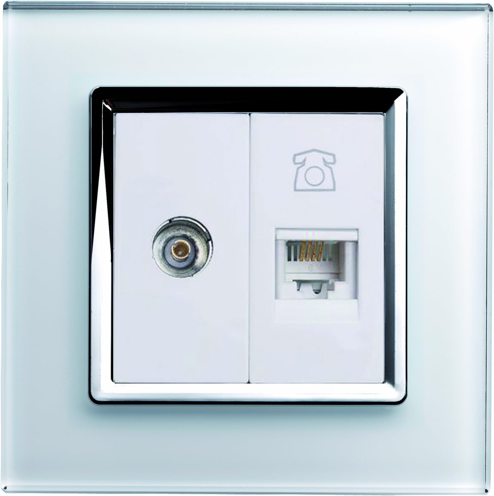 Retrotouch TV/ Phone Socket, White