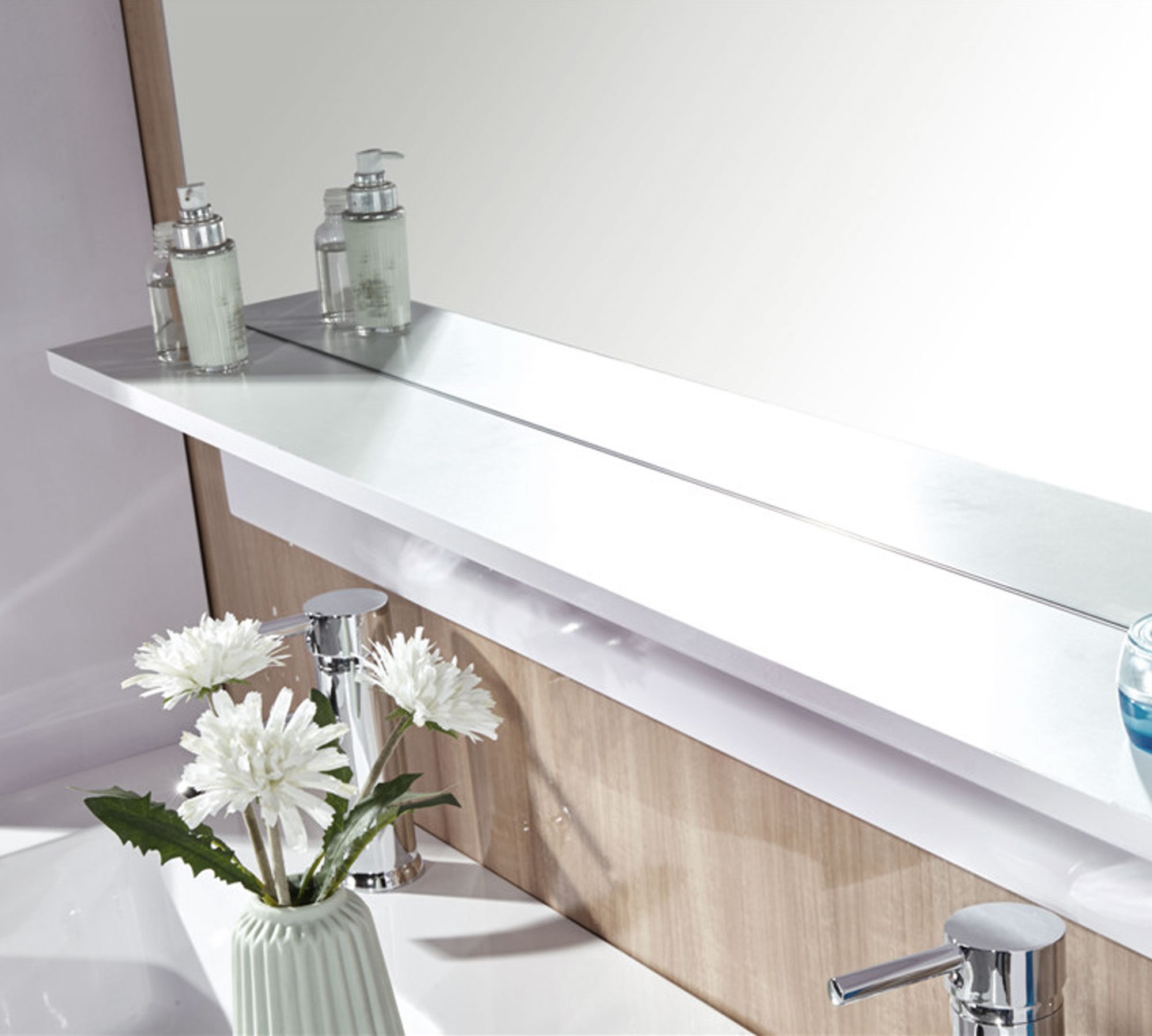Simba Srl MOBILE BAGNO ARREDO BAGNO COMPLETO 120 CM LAVABO 2 RUBINETTI mod. White Elegance NUOVO IMBALLATO!