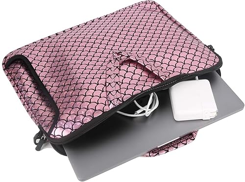 Miniatura 4 de 17.3 pulgadas portátil hombro bolsa de transporte caso manga para 17" 17.3 pulgadas HP DELL (rosa)