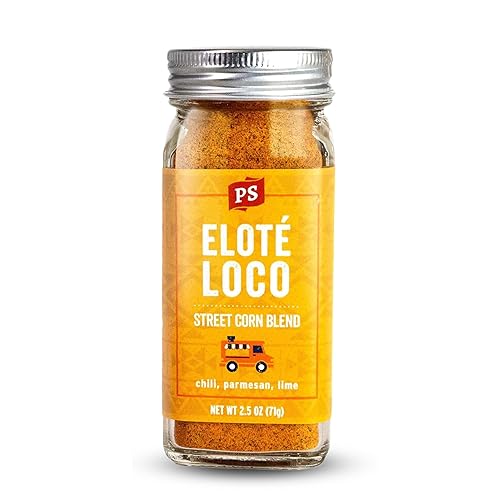 PS Seasoning Elote Loco - Condimento de maíz callejero, mezcla de condimentos mexicanos multiusos con chile, parmesano, lima