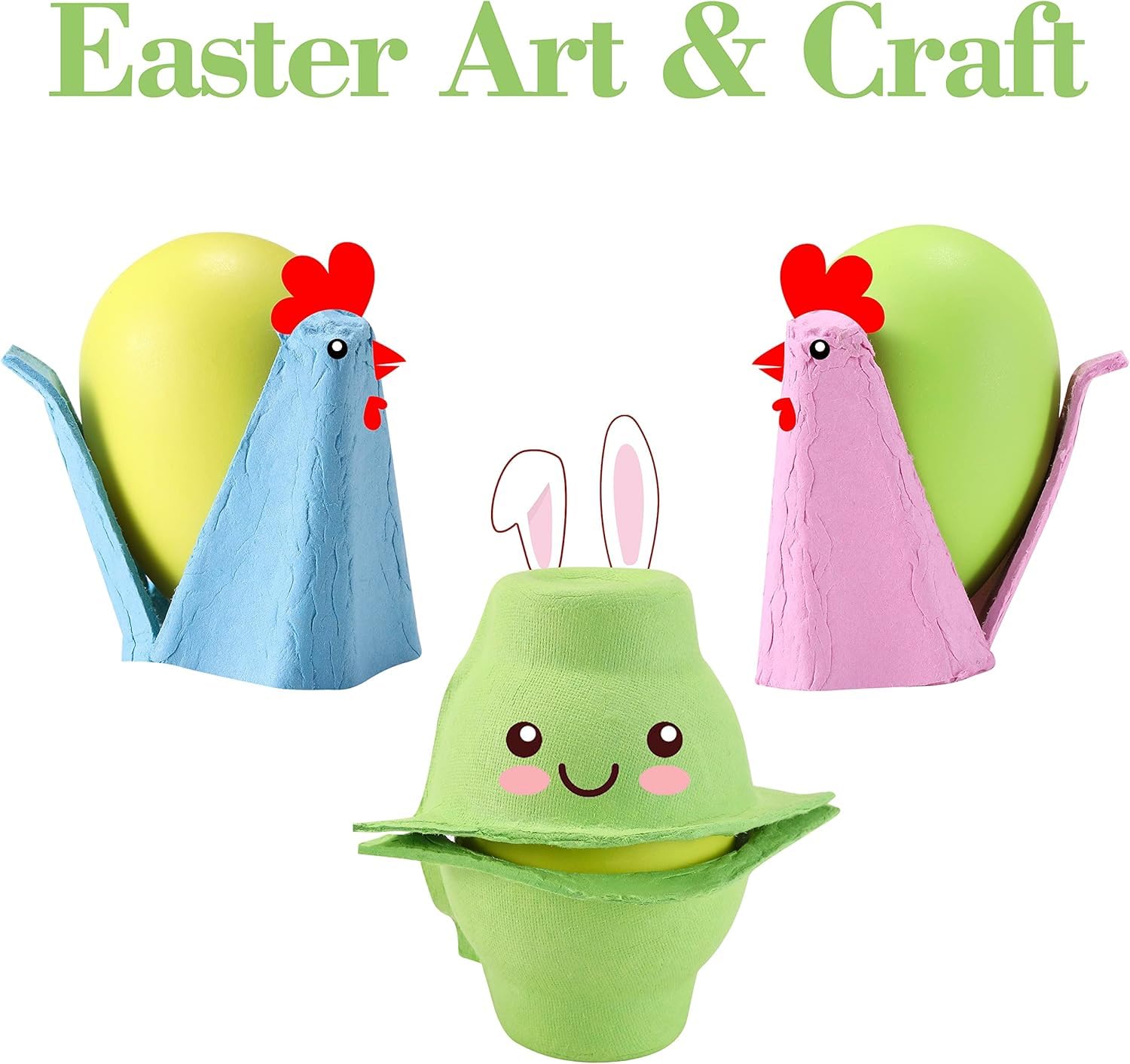 Eierkartons für Eier ohne Aufdruck, Robust und Langlebig, Eierschachtel für Hühnereier für DIY Geschenke Ostern Handwerk, Sicherer Transport & Aufbewahrung von Hühnereiern (24 Stück)