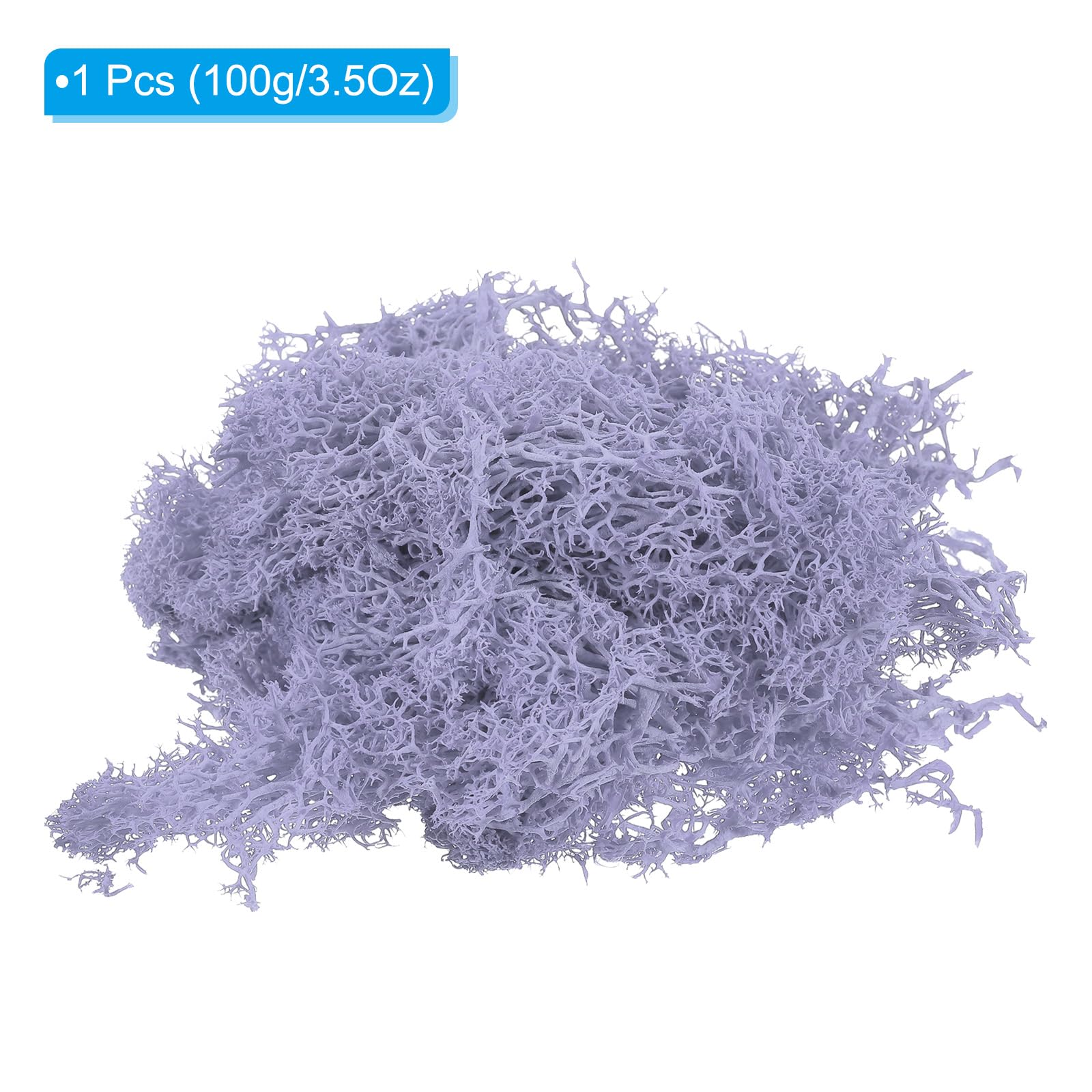 PATIKIL 3.5 OZ Fake Moss Centerpiece Decor - Faux Moss Lichen for Potted Plants Christmas Craft, Light Purple - Image 2