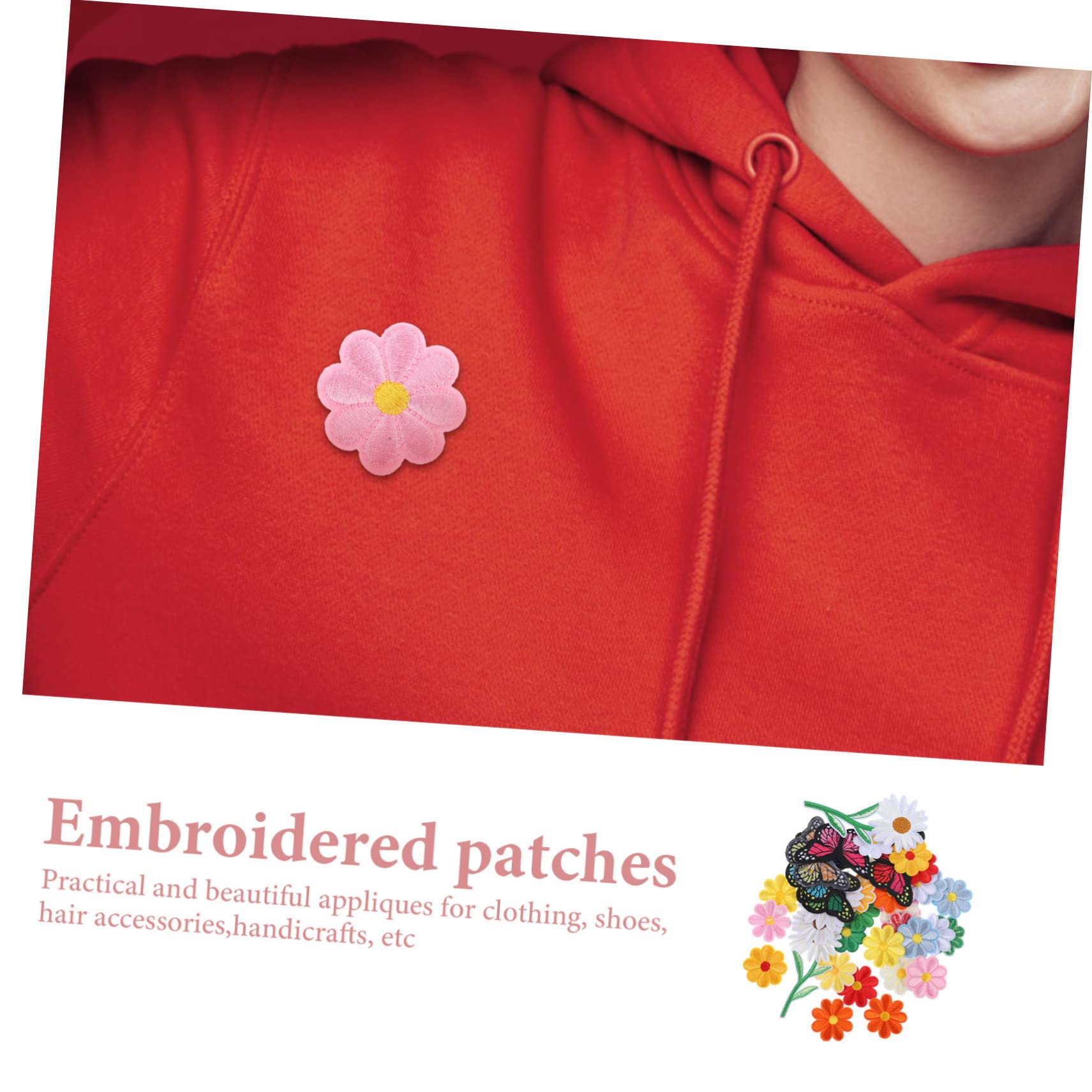 NUOBESTY 117stücke Teiliges Mit Floralen Schmetterlings-patches Bügel Und Nähapplikationen Reparatur Von Jeans Jacken Und Kleidung Dekorative Stickereien Für -projekte