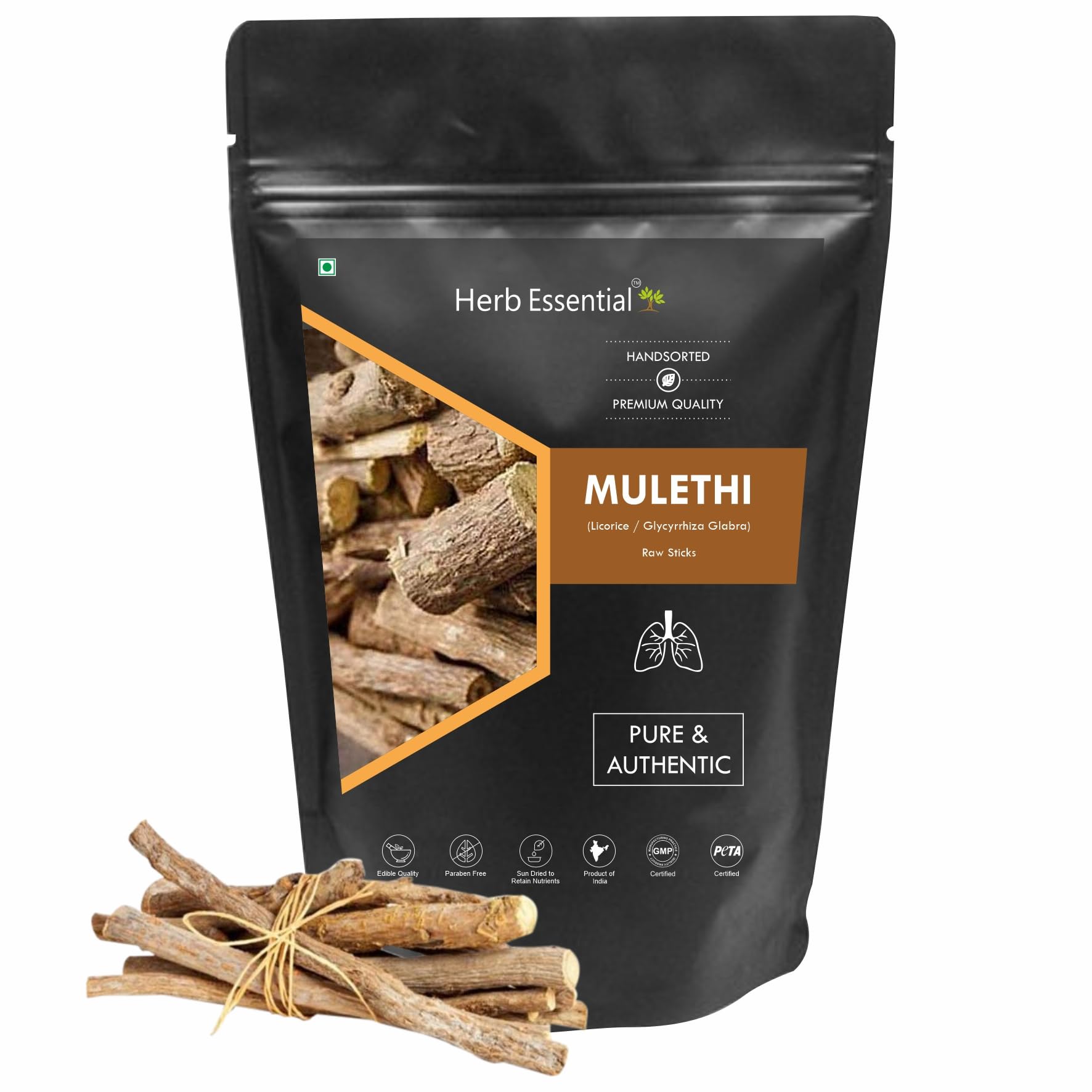 Herb Essential Mulethi Sticks,100 g - Yastimadhu (Licorice) for Chewing - Sore Throat Relief, Immunity Booster, Promotes Oral Health - 100% Natural - (Big) (B08DLZX3DK) Amazon Price History, Amazon Price Tracker