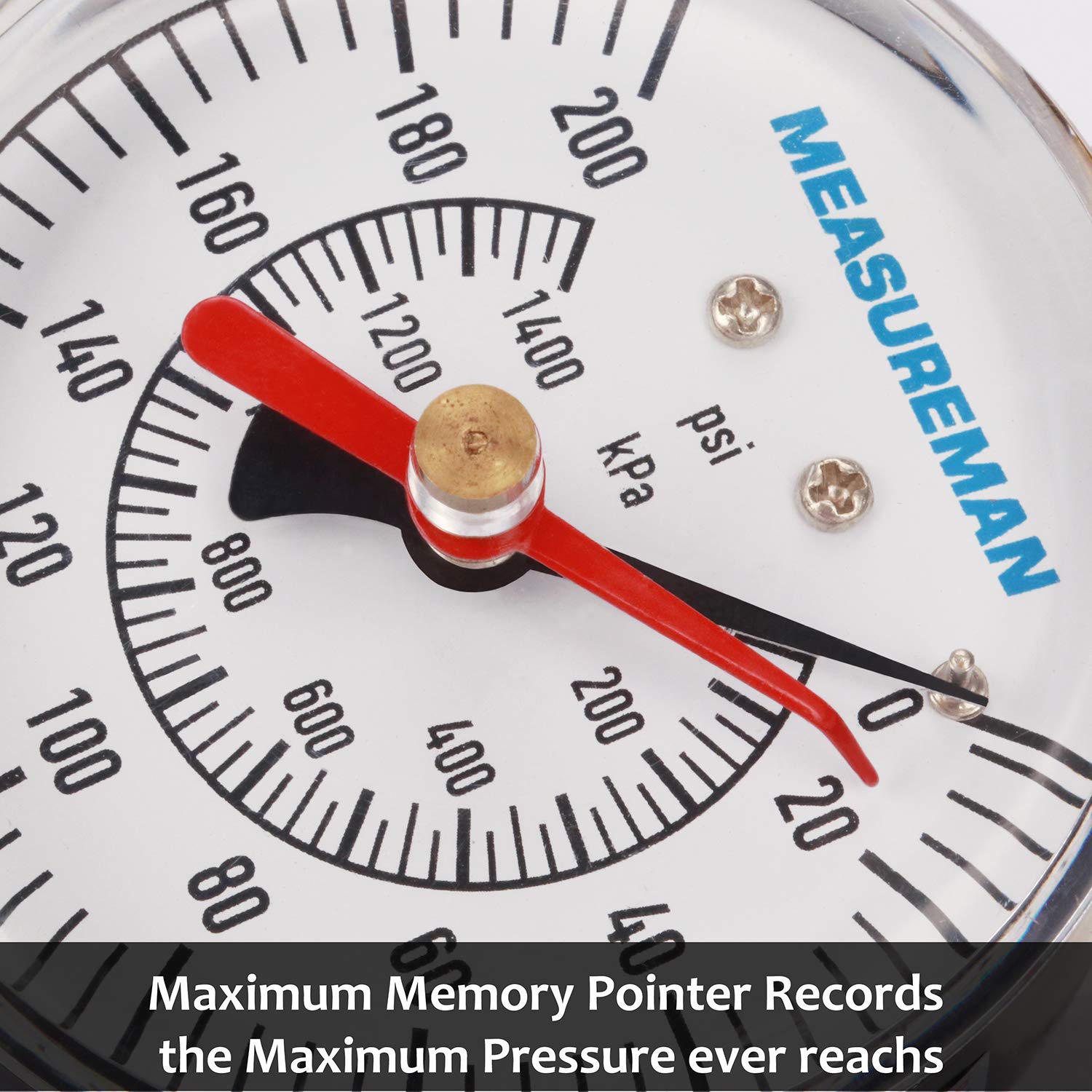 Amazon.co.jp: MEASUREMAN 2-1/2インチ 水圧テストゲージ 3/4インチ