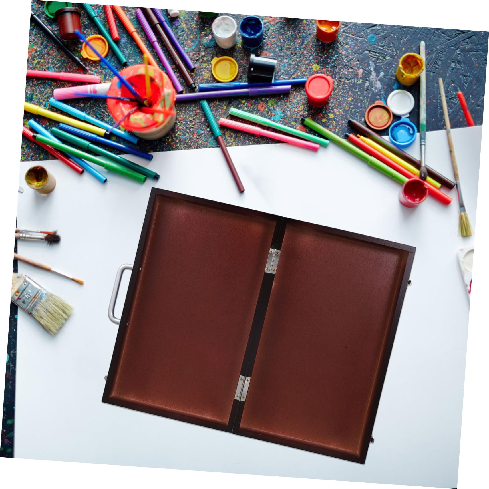 Gatuida Mallette de Peinture Portable en Bois pour Étudiants et Artistes