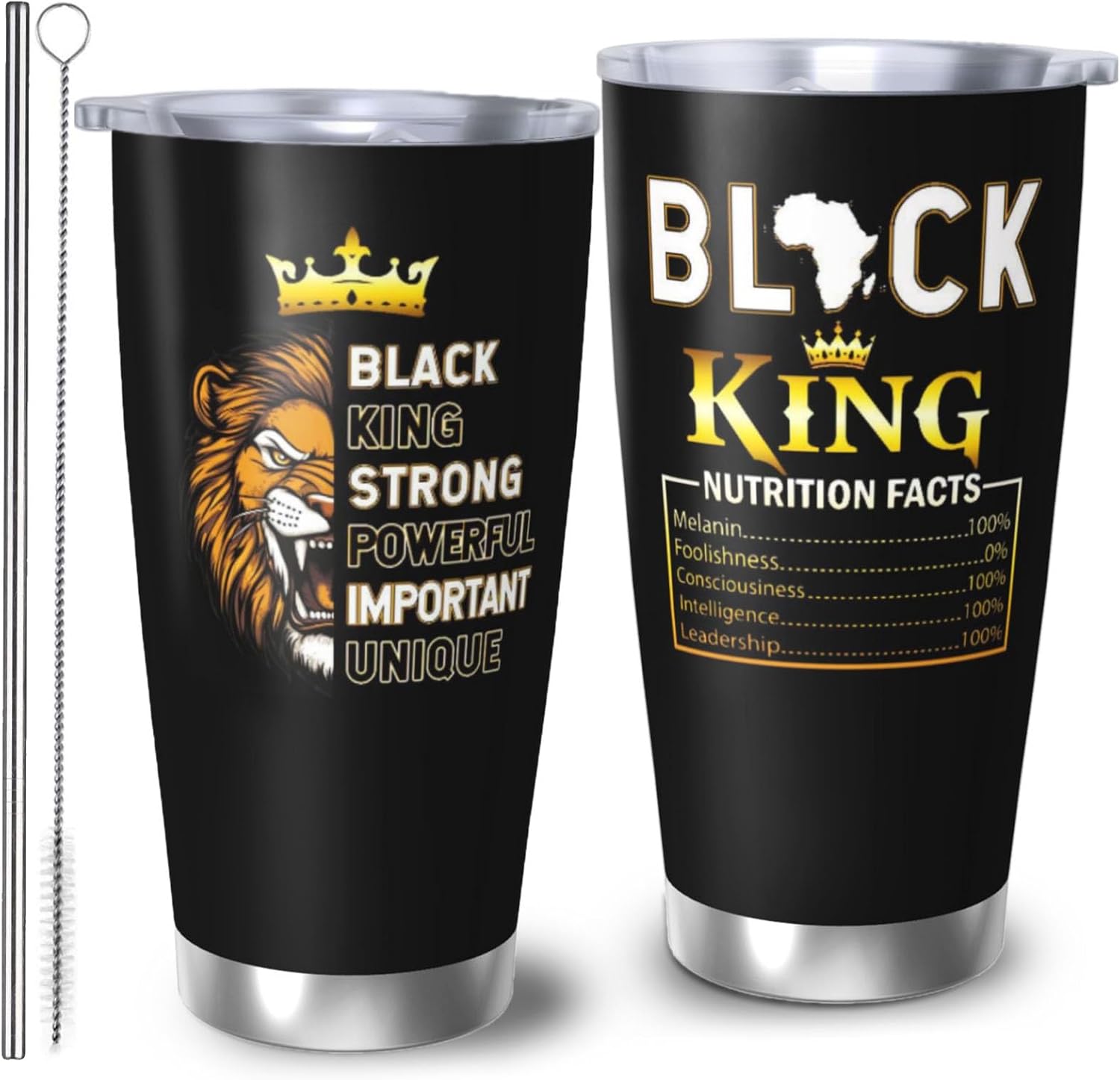 African Gifts for Men, American Black Men Gifts Coffee Mugs, African American Black King Gift Tumbler, 20oz Coffee Tumbler, Birthday Gift for Him