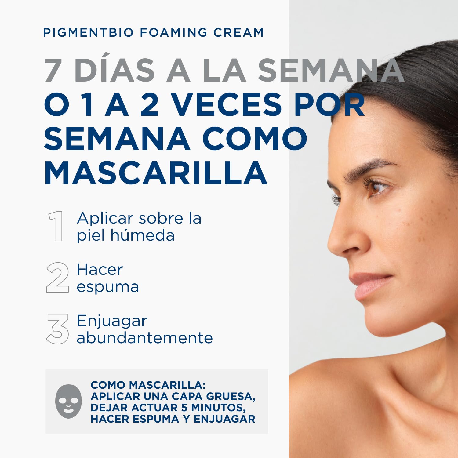 BIODERMA Pigmentbio Crema Schiumogena - Detergente Esfoliante Anti-Età, Maschera le Macchie Scure - Elimina le Imperfezioni - Dermatologicamente Testato - Pelle Sensibile - Flacone a Pompa da 500 ml