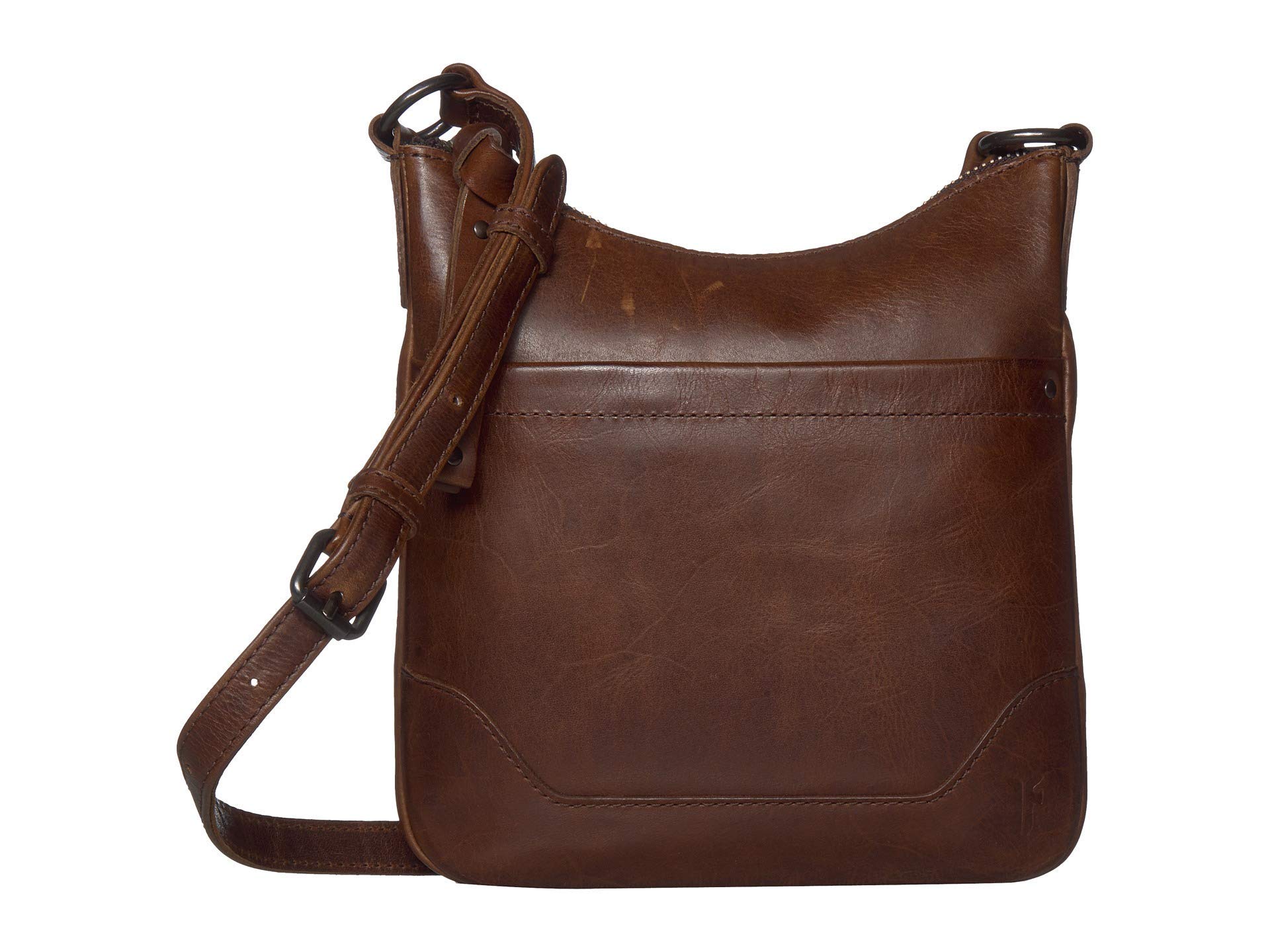 FRYE Women's Melissa Swing Pack Zip Crossbody Bag Cross Body, Dark Brown, One Size