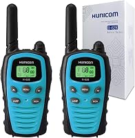 HUNICOM Walkie Talkie Adóvevő 5 km Hatótávval - 16 Csatornás PMR446 Kézi Rádió LED Lámpával, VOX Kéz Nélküli Funkcióval, Kék 1