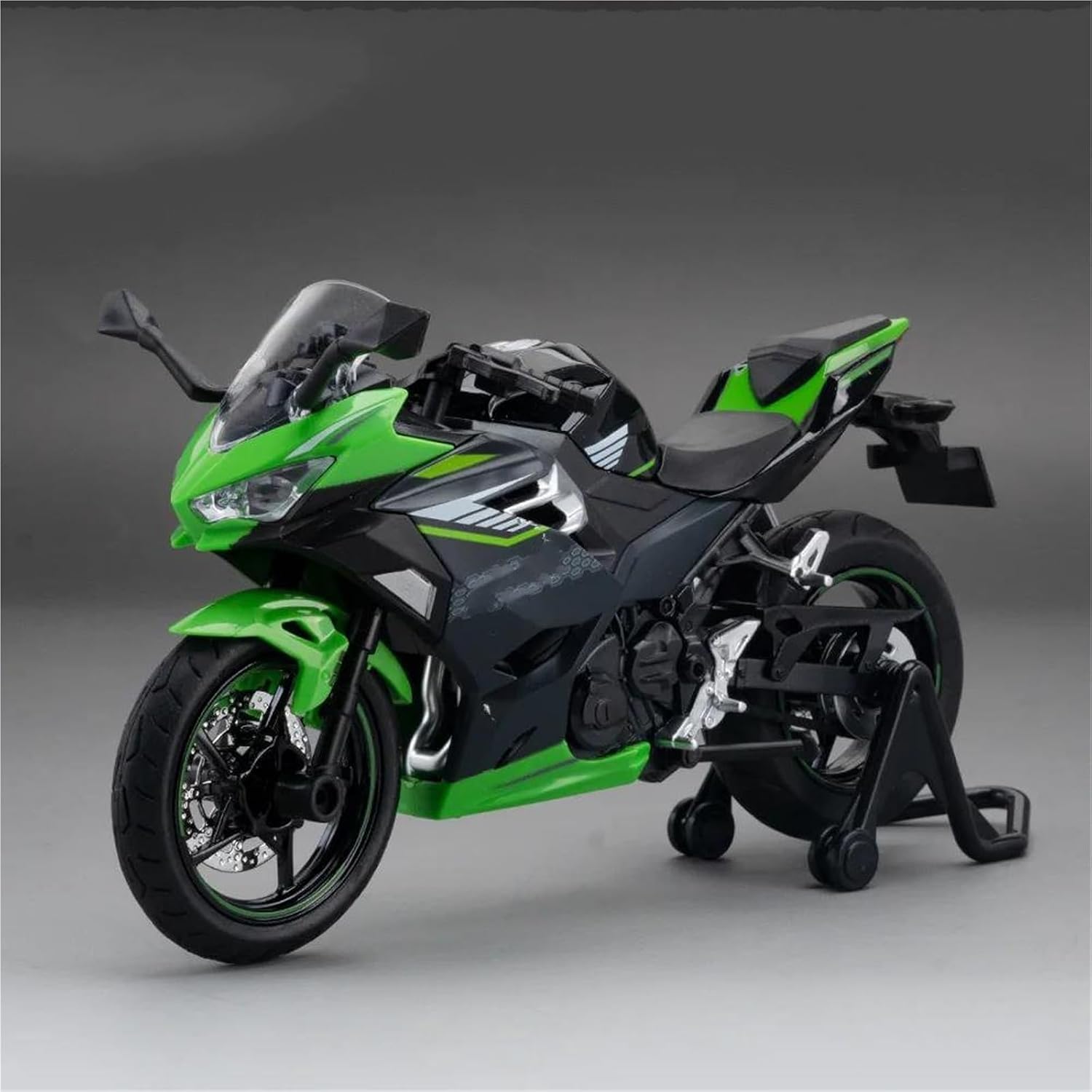 Collection 1: 12 Alloy for for Ninja 400 Motorcycle Model Toy Scooter Gift Cake Ornament(Black)