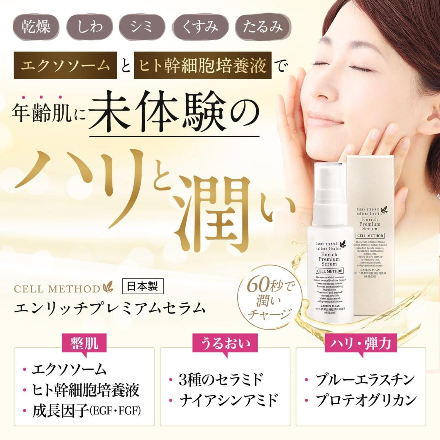 Amazon.co.jp: ヒト幹細胞 美容液【 セルメソッド】30ml 日本製