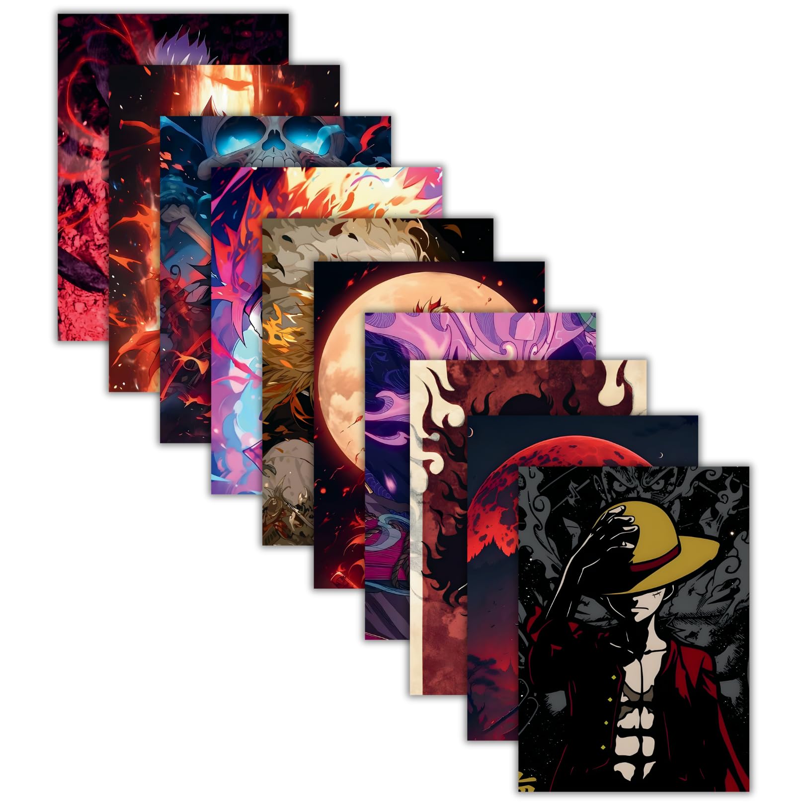 Anime Posters, Set of 10 Mix Anime posters for wall, Self Adhesive, A4 Size |Anime Posters For Gaming Room, Various characters-image-16