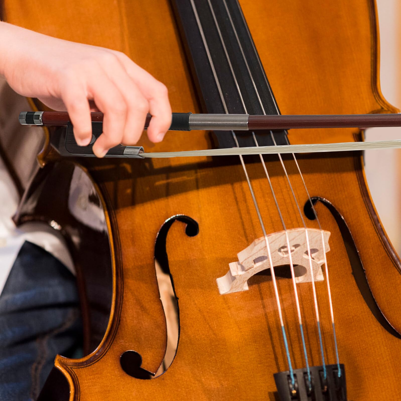 Gatuida Professioneller Cellobogen 4/4 Aus Pferdehaar Handgefertigt Brasilholz Cello Bogen Für Üben Und Aufführung