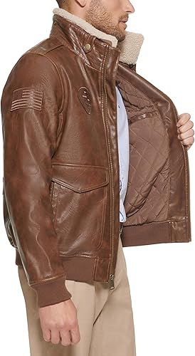 Miniatura 5 de Tommy Hilfiger Chaqueta bomber de piel sintética para hombre
