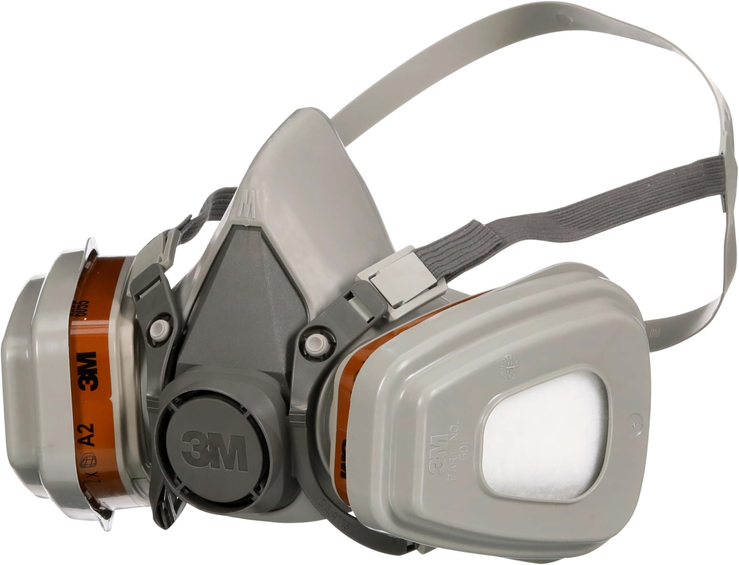 Spray Paint Respirator Half-mask 6002C with Removable Filters, Protection Level A2P2 against organic gases, vapours & dust, Reusable Respirator with Valve for easy breathing, 1 Kit (Mask & Filters)