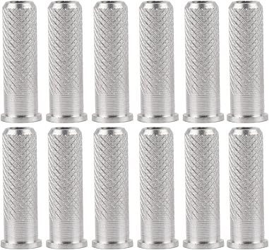Zerone 12Pcs Replacements Archery Base Inserts, Standard 6.2mm/0.24in Aluminum Carbon Shaft Accessory