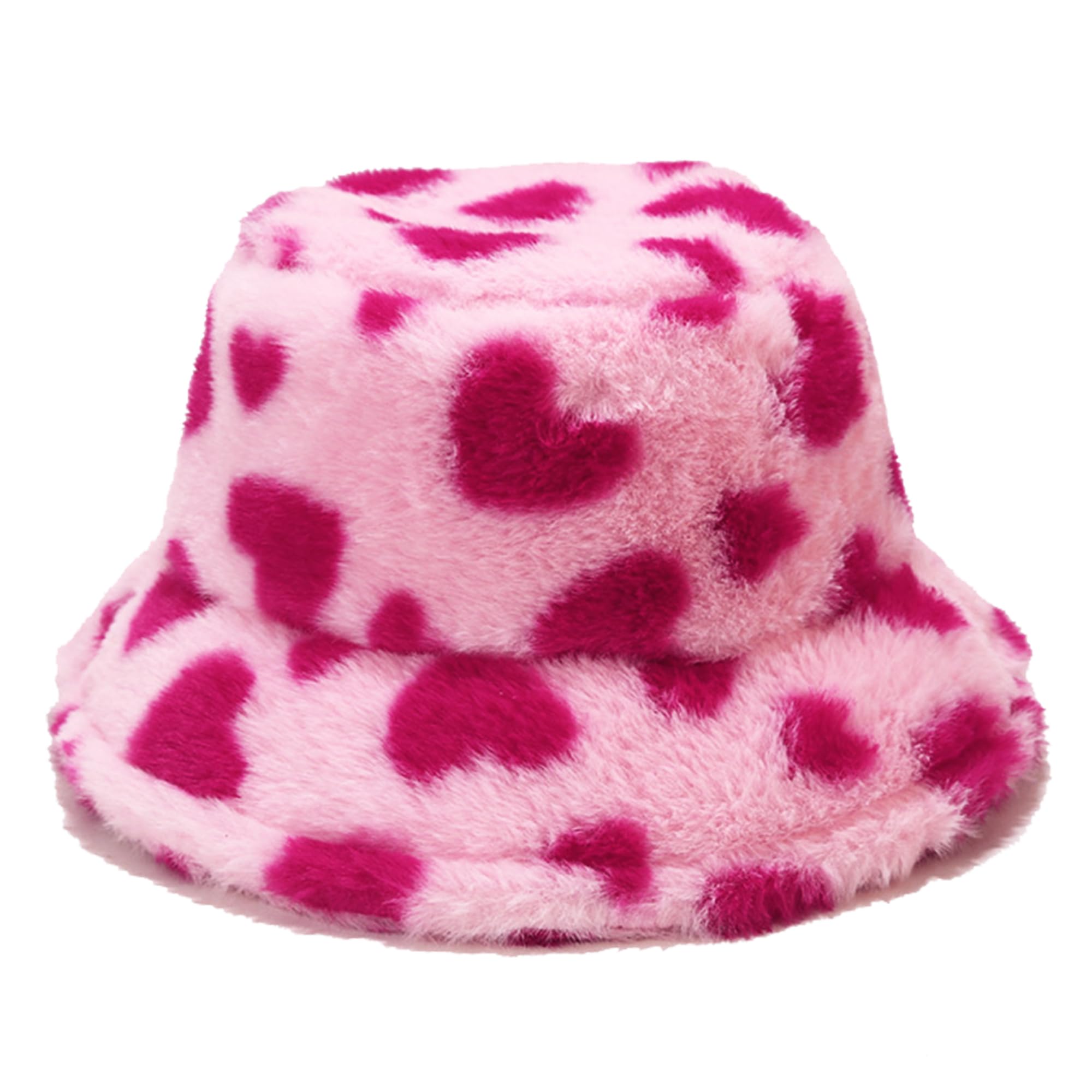 Winter Fluffy Fuzzy Bucket Hat Plush Furry Faux Fur Fisherman Hats Warm Hat for Women