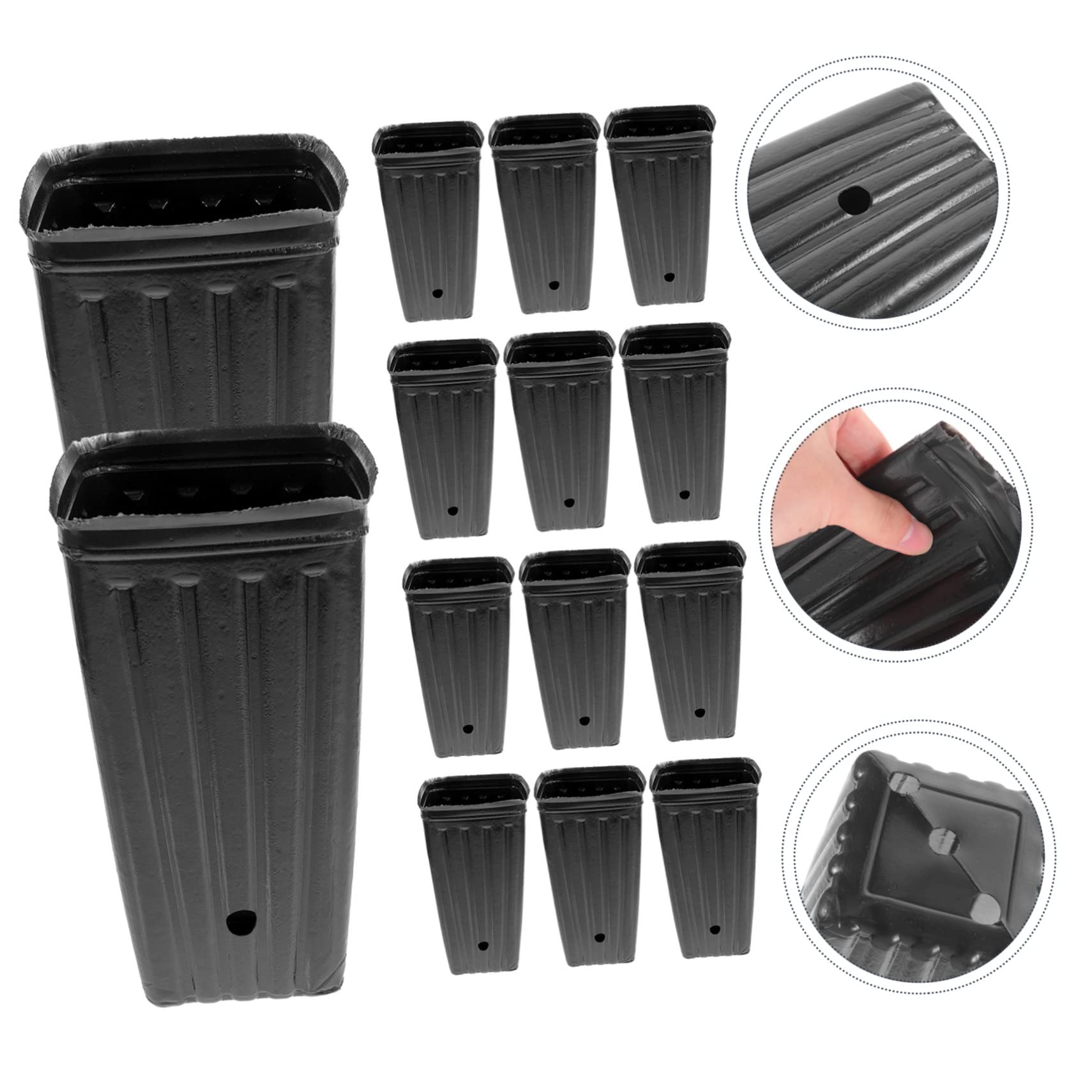 Macetas Exterior Grandes de PP para Plantación Protección de Raíces, 30 Vasos Nutritivos Multiusos Ideales para Cultivo de Plantas y Plántulas