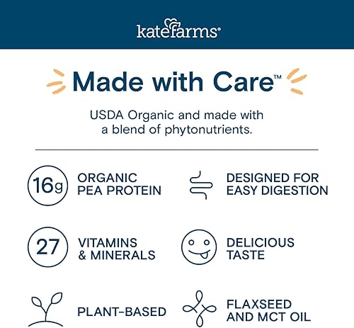 Miniatura 4 de KATE FARMS Péptido orgánico para adultos 1.0 fórmula, fuente única, nutrición hidrolizada a base de plantas para alimentación oral o por tubo, 11