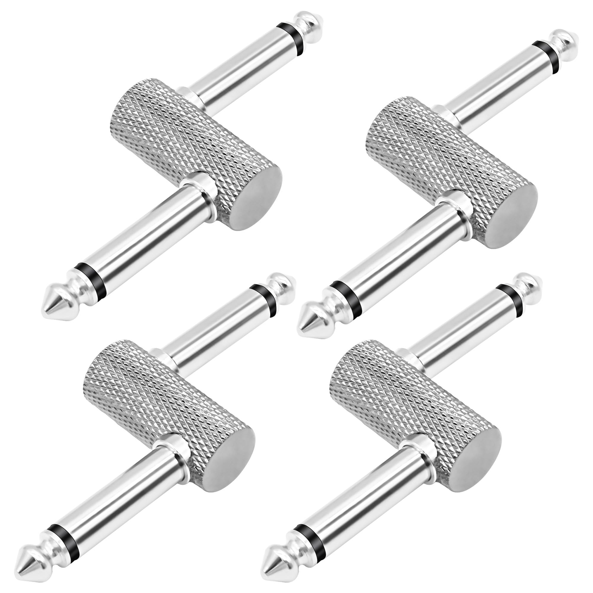 MEIRIYFA Guitar Pedal Patch Connector Z Type 6.35mm 1/4" Effect Pedal to Pedal Coupler