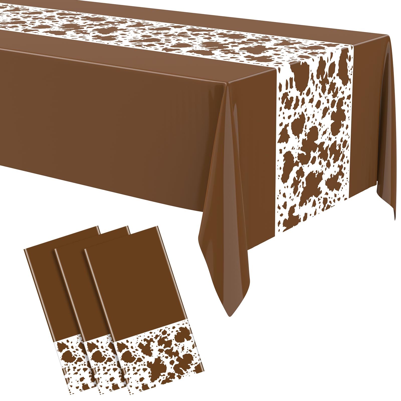 Nappe imprimé vache des Highlands lot de 3 en plastique imperméable