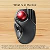ELECOM HUGE Trackball Mouse, Wired, Finger-Operated, 8-Button Function, Palm Rest Attached, 52mm Smooth Red Ball Windows11, macOS (M-HT1URBK)