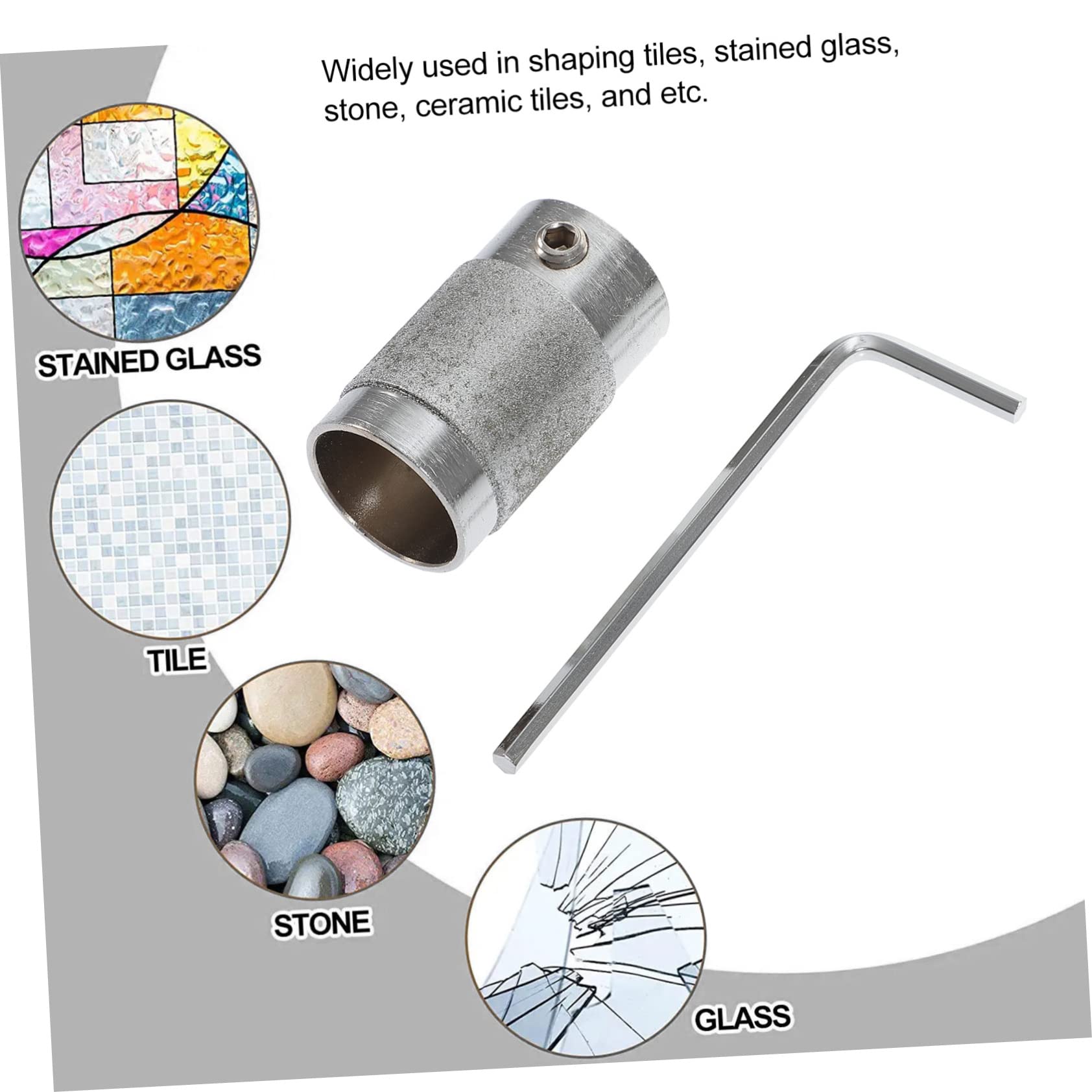 Gadpiparty 4 Pezzi Smerigliatrice di Cacciavite Elettrico Smerigliatrice Angolare Applicatore Lucidante per Pneumatici Cilindro Dell'auto Angolo con Nastro di Alluminio Corindone